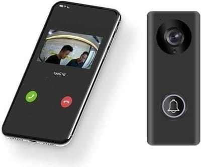 Videodeurbel - Draadloze camera - Huis bewaken - Menselijke detectie - HD resolutie - Zwart