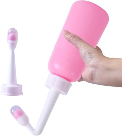 Draagbaar Bidet - Reis Bidet - Persoonlijke Hygiëne - Stofdicht Ontwerp - 18 cm Hoog - Roze