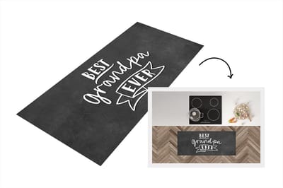 Keukenloper - Loper keuken - Spreuken - Best grandpa ever - Quotes - Opa - 120x50 cm - Keukenloper vinyl