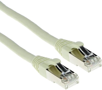 ACT Ivoor 0,25 meter LSZH SFTP CAT6A patchkabel snagless met RJ45 connectoren FB7452