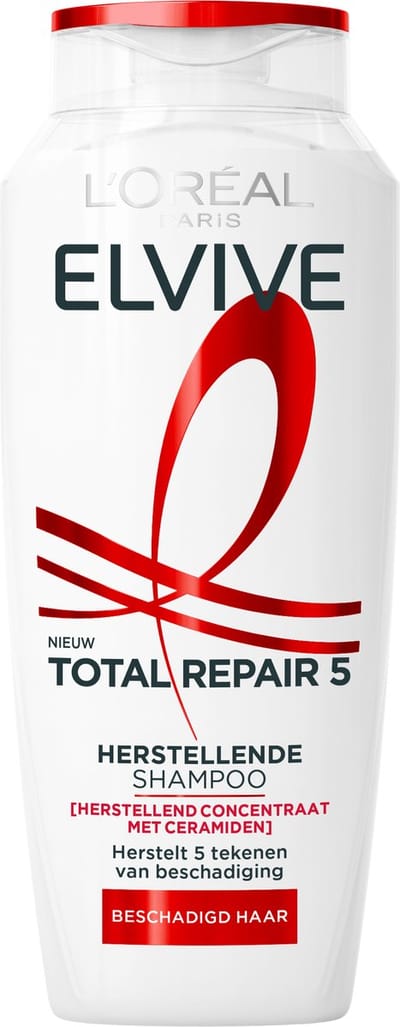 L'Oréal Paris Elvive Total Repair 5 Shampoo - Voor beschadigd haar - Herstellend concentraat met ceramiden - 250ML