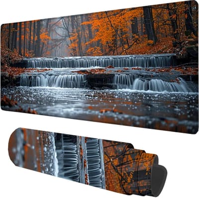 XXL Muismat - Bureauonderlegger - Gaming en Kantoor - Waterdicht en Naadloos - 160x80 cm - Zwart