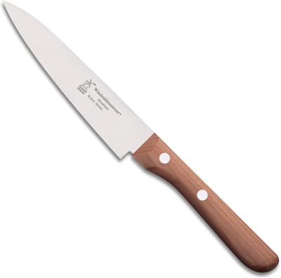 Robert Herder Universeelmes – Petty Omnivore – RVS – Middenspits – Lemmet 13 cm – Heft Kersenhout
