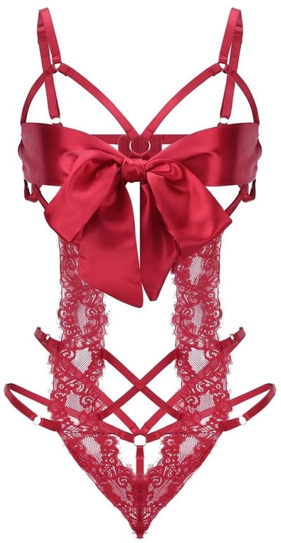 Dailygoods- Lingerie Set - Sexy Lingerie - Kant - Strikontwerp - Mouwloos - Comfortabele Pasvorm - Unieke Kleuren - Nachtkleding