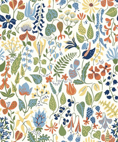Boråstapeter Vliesbehang 1978 - Scandinavian Designers/Icons - Botanisch Wit - 53cm x 10.05m