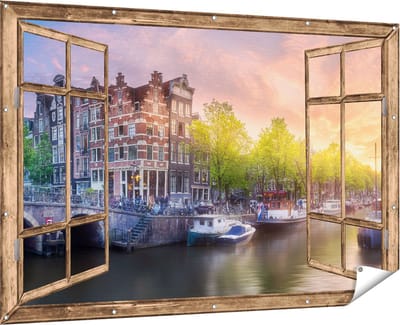Gards Tuinposter - 90x60 cm - Tuindoek - Tuindecoratie - Wanddecoratie buiten - Tuinschilderij