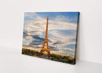 De Eiffeltoren | Parijs | Steden | Canvasdoek | Wanddecoratie | 30CM x 20CM | Schilderij | Foto op canvas
