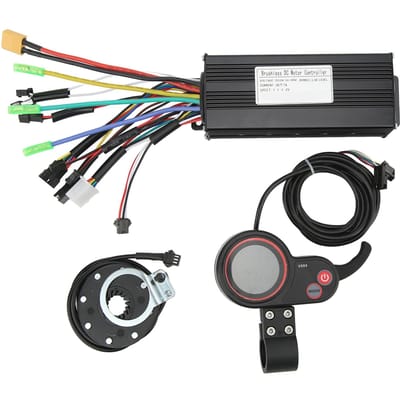 Contrôleur Moteurs Brushless Onduleur 24V 36V 48V 30A Panneau Coloré V889 Capteur d'Assistance au Pédalage Conversion Vélo Électrique gray