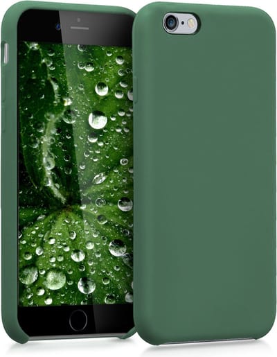 kwmobile telefoonhoesje geschikt voor Apple iPhone 6 / 6S - Hoesje met siliconen coating - Smartphone case in donkergroen