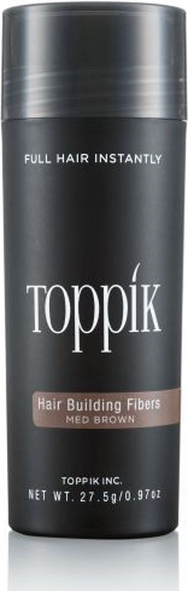 Toppik Hair Building Fibers Middenbruin - 27,5 gram - Cosmetische Haarverdikker - Verbergt haaruitval - Direct voller haar