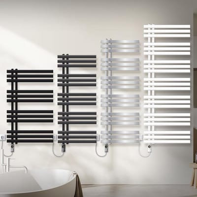 Elektrische Badkamer Radiator 500x1000mm Chroom - Handdoekwarmer met 300W Thermostaat