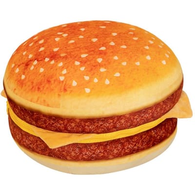 Grappig 1 stuks 40cm Leuk Simulatie Pluche Voedsel Brood Toast Hamburger Kussen Gevuld Voedsel Speelgoed Huis Sofa Vloerkussen 40cm beige
