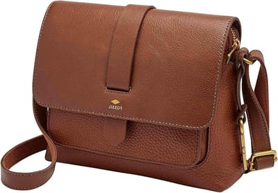 Kleine Crossbody Tas - Schoudertas Dames - Dagelijks Gebruik - Kiezelleer - 22.86 x 8.25 x 18.41 cm - Bruin