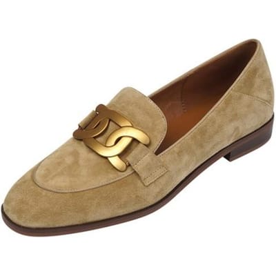 Nieuwe Lente / Herfst Mode Camel Gesp Casual Kid Suède Dames Loafers Effen Britse Stijl Lage Hak Pumps Instapschoenen Voor Dames 42