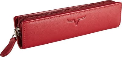 Maverick SARATOGA Leren  Pen etui - ritssluiting - rood