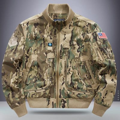 Veste de pilote de l'armée de l'air en coton pour hommes d'automne et d'hiver Veste de baseball à col montant pour hommes M gray