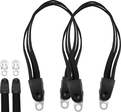 Snelbinders 2 stuks- universele spinbinder met 3 elastische armen & haak - 58 cm uitrekbaar tot 98 cm - geschikt voor 26/28 inch fietsen & bagage