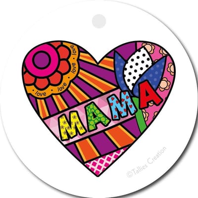 Tallies Cards - kadokaartjes  - bloemenkaartjes - Mama - Popart - set van 5 kaarten - moederdag - mama - moeder - 100% Duurzaam
