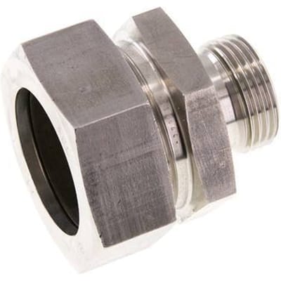 G 1'' Buitendraad x 42L RVS Rechte Snijring Koppeling met FKM Afdichting 160 Bar DIN 2353 - FL2S-MC-STFP-100G-42-L