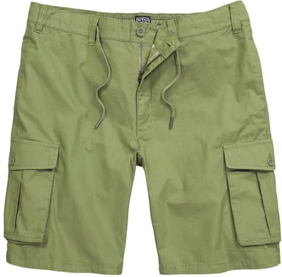 STHUGE - Heren - Cargo-bermuda loose fit ribstop elastische tailleband - Khakigrønn - Maat 70