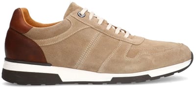 Van Lier - Heren - Beige suède sneakers - Maat 40