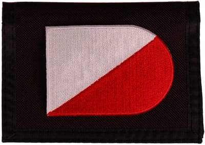 Portemonnee zwart 14x10cm - Vlag Schildvorm Utrecht - 8x6cm