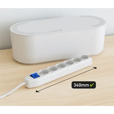 D-line Kabelbox Opbergdoos Voor 6-voudige Stekkerdoos Wit