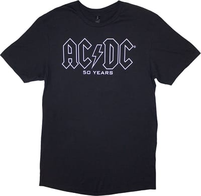 AC/DC - History Logo Heren T-shirt - S - Zwart