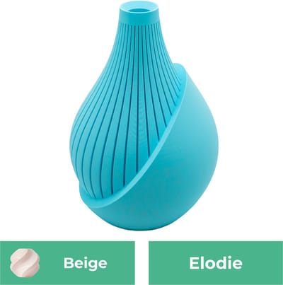 Elodie moderne vaas – Decoratieve vaas - Beige - 3d geprinte vaas – geschikt voor droogbloemen - 20CM