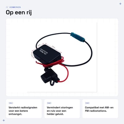 Dailygoods- Signaalversterker Hoge Uitgangsstroom - Antenne - Radio FM/AM - Antenne Booster - Eenvoudig te Installeren - Geschikt voor Chevrolet Silverado 1500 - Radioversterker