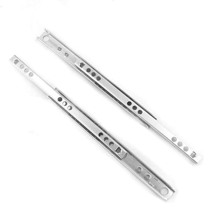 Vervangende metalen ladegeleiders voor 17mm diepe lades, 17mm breed en 342mm lang, set van 2