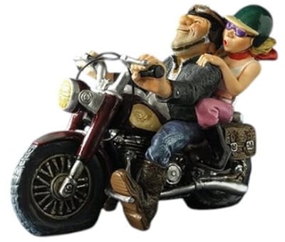 De motorrijder en zijn liefje - Profisti collectie - Parastone - 14 cm