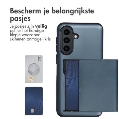 imoshion Hoesje met Pasjeshouder - Geschikt voor Samsung Galaxy A57 (5G) - Donkerblauw