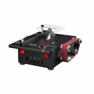 2-in-1 Tafelzaag Bandschuurmachine – 200W 4500RPM – Multifunctioneel zagen en schuren – DIY werkplaats en hobby