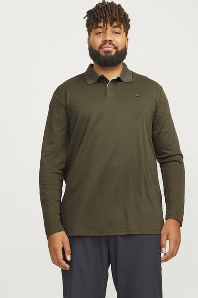 Jack & Jones polo lange mouw groen