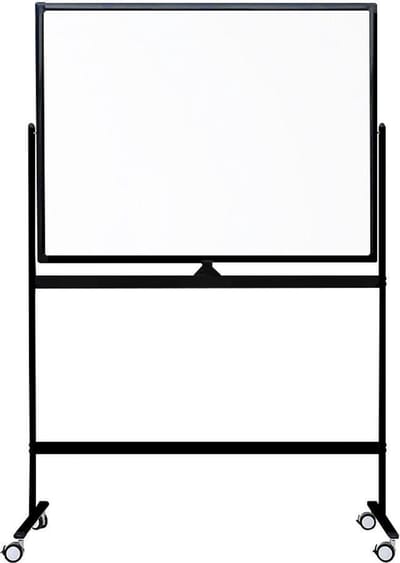 IVOL Verrijdbaar whiteboard - Dubbelzijdig en magnetisch - 90x120 cm - Zwart