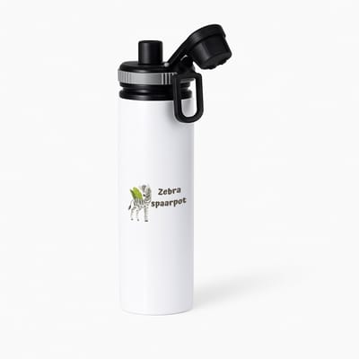 Hacebo® - Zebra waterfles met draaidop grijs - Zebra - dieren liefhebbers - leuke cadeau voor iemand die van houdt van zebra's - verjaardagscadeau - kado - gift - water fles - 850ML