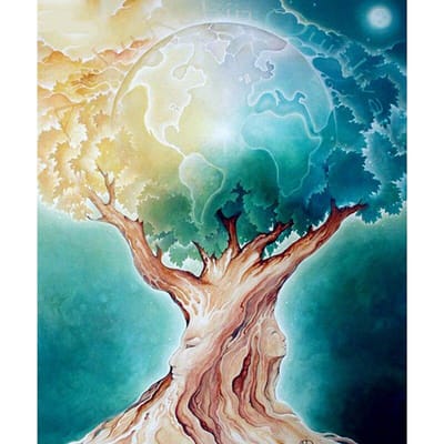 Peinture diamant thème arbre mois, broderie diamant, point de croix, mosaïque, image en strass, à faire soi-même 20X30CM blue