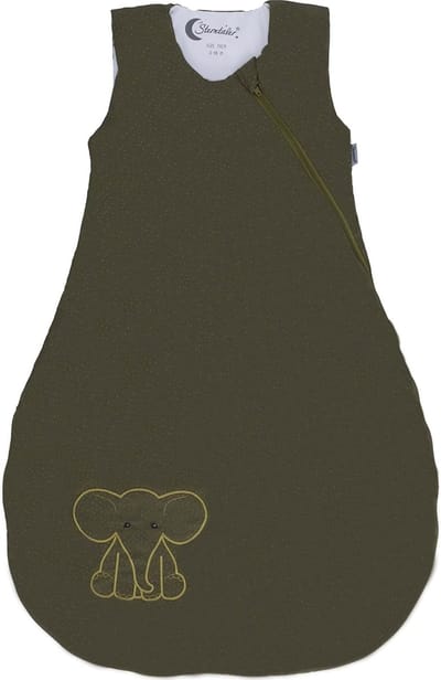 Functionele Baby Slaapzak 110 cm - Olifant Design - Donkergroen - Ideaal voor Inbakeren en Kruidzak