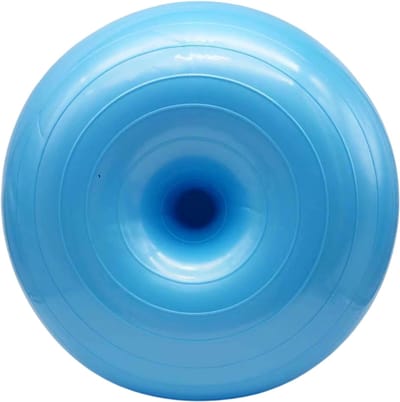 Yoga bal – balans- en trainingsbal voor thuis en gym - yoga en fitness oefeningen voor core training en stabiliteit - Zacht Blauw