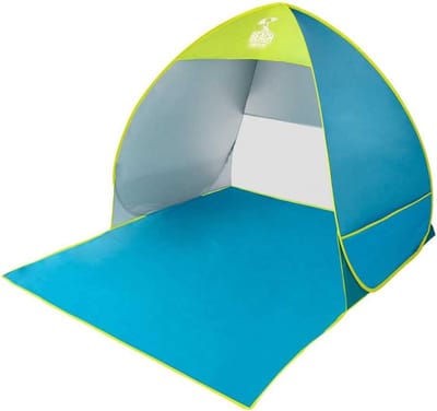 Pop-up Strandtent Blauw Groen 160x140x110 cm voor 2 Personen