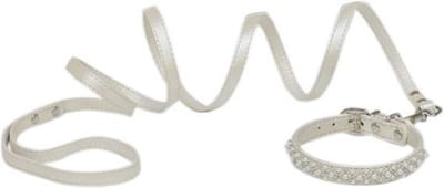 Croci hondenriem met halsband pearls parels wit - Default Title