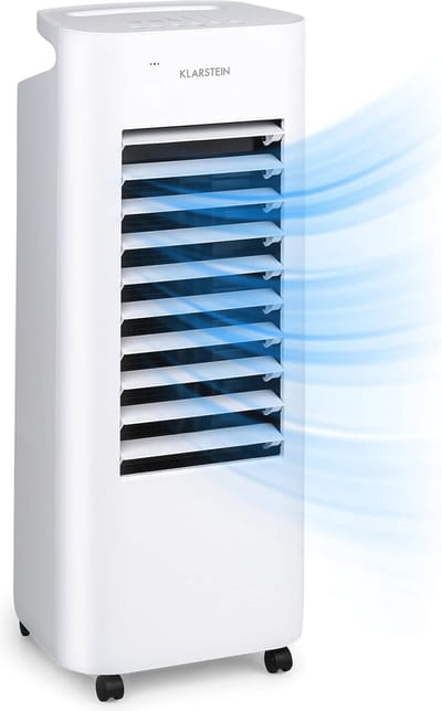 3-in-1 Luchtkoeler, Ventilator en Luchtbevochtiger met 330 m³/h Luchtcapaciteit en 60 Watt Vermogen