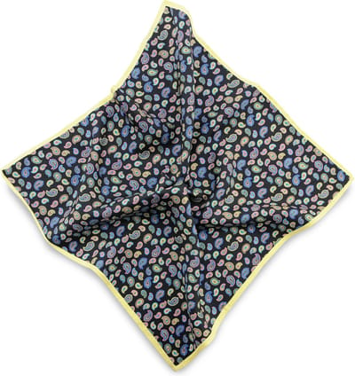 We Love Ties - Pochets - Pochet Colorful Paisley - zwart / geel / roze / blauw
