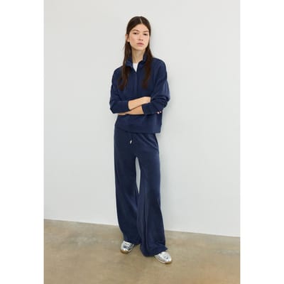 Stradivarius Soft touch sweater met rits  Donkermarine XS