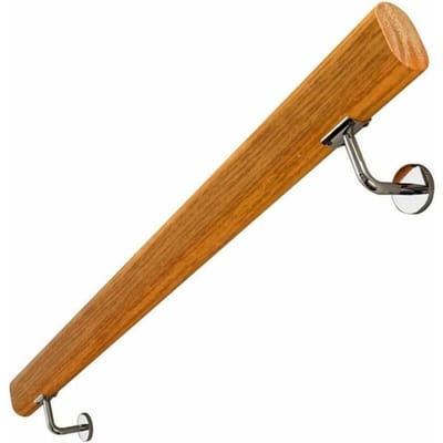 EXCITAT Trapleuning - massief houten leuning - massief houten antislip trapleuning - geschikt voor thuis, kleuterschool, kinderkamer, villa, zolder, enz. - ovaal