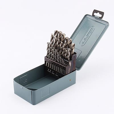 25-delige HSS Metalen Boorset Set 1-13 mm - Spiraalvormige Boren voor Staal en Gietijzer