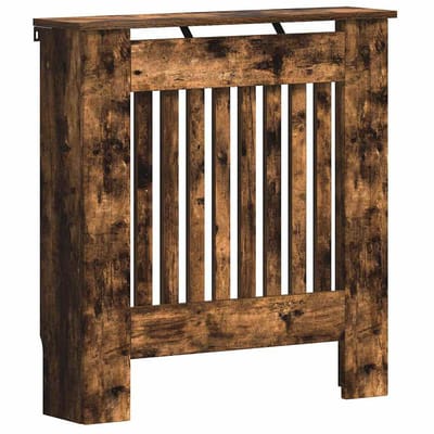 vidaXL Radiatorafdekking Gerookt eiken 78 x 19 x 81,5 cm Bewerkt hout