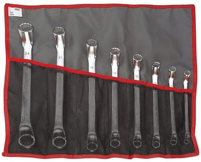 Gebogen Ringsleutelset Professioneel - Diverse Maten 6x7 t/m 20x22