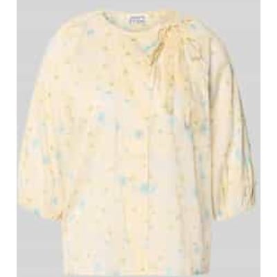 Blouse met ronde hals en strikdetail